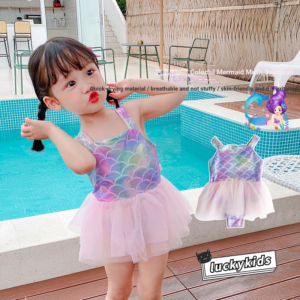 Ropa De Playa Traje De Baño Niña Bebé Tutu Rosa