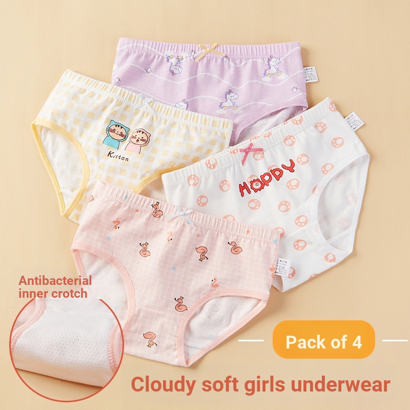 3pcs) EMY stretch cotton briefs baby girl based on availability (indicative  image) - LADYC