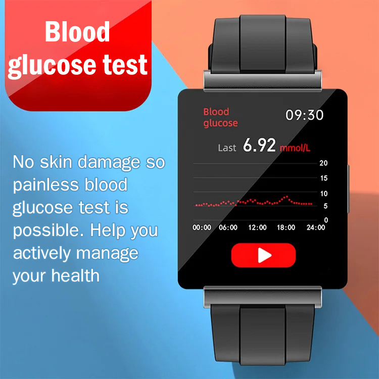 Reloj inteligente no invasivo glucosa en sangre medición con ritmo