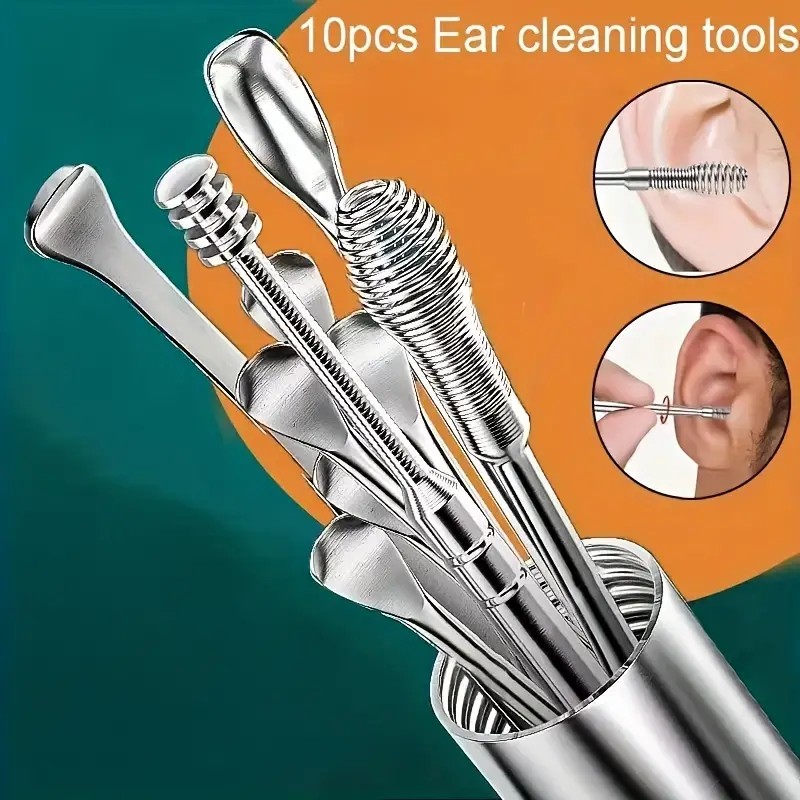 Kit Set De Limpieza Para Oídos X9 Piezas Estuche Higiene | Cuotas Sin Interés