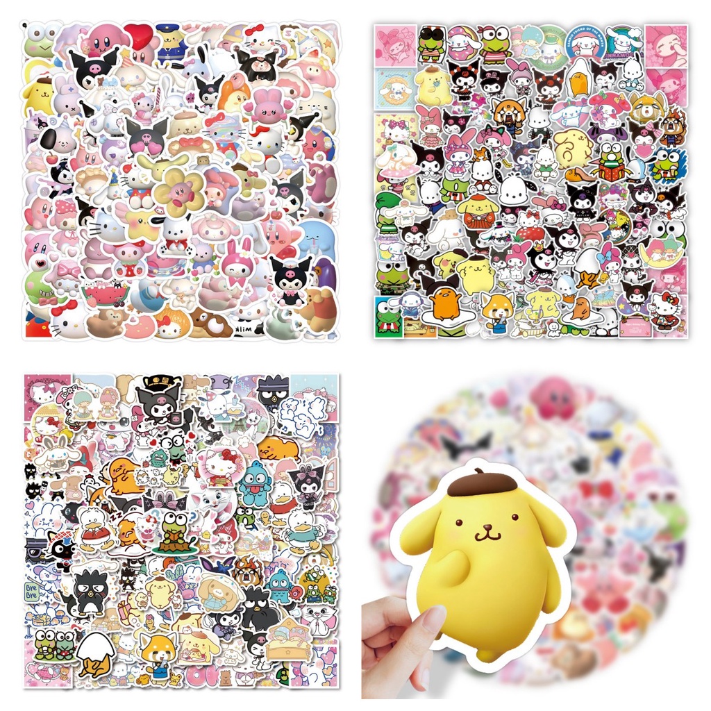 100 Pegatinas De Dibujos Animados Mixtos Sanrio Lindo Hello Kitty ...