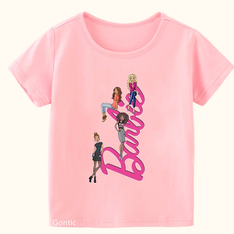 Barbie Camiseta para niñas, ropa para niñas de 2 a 13 años