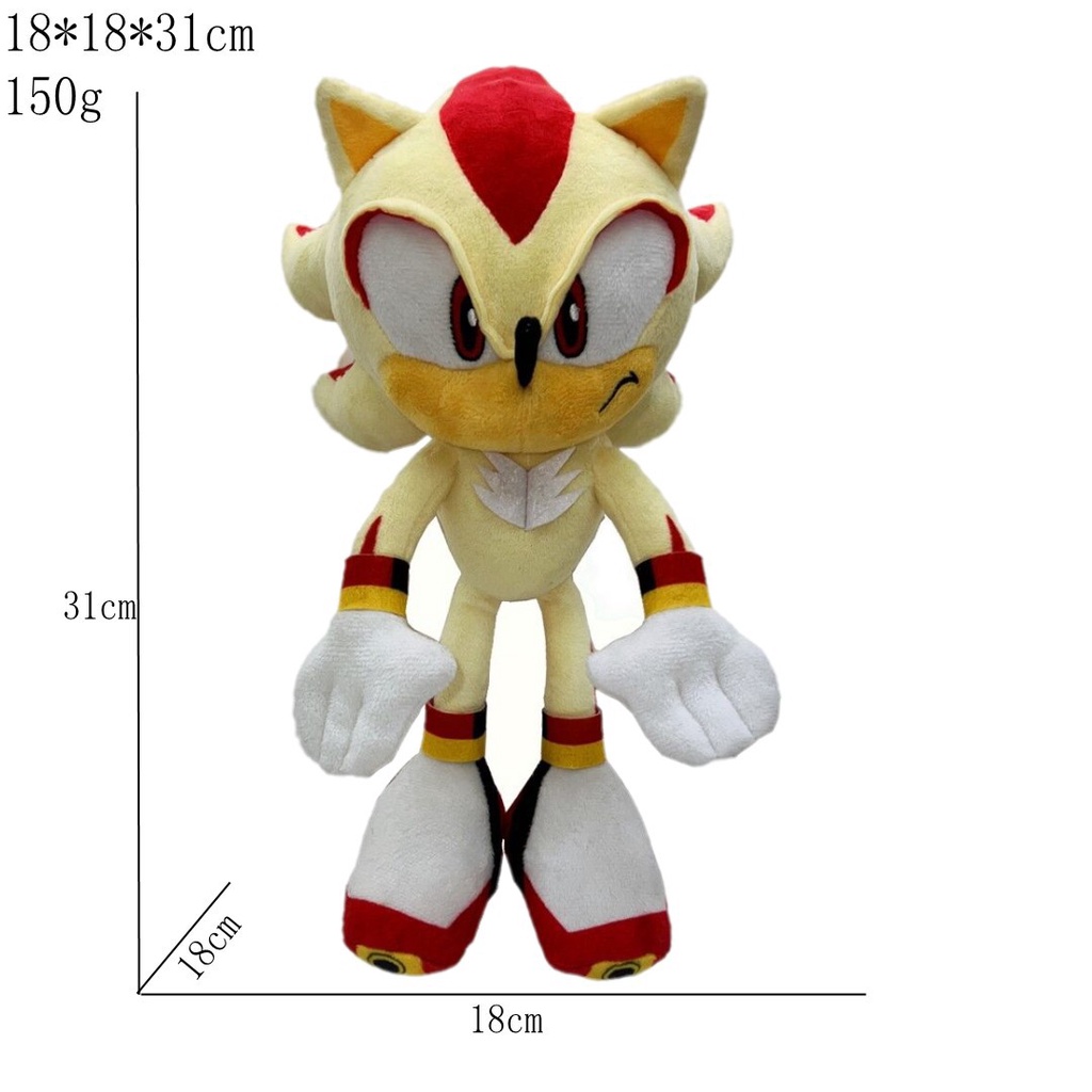 32CM Cabeza Grande Y Talla Peluche Sony Super Sonic Hedgehog